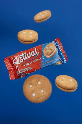 Vista 8 de Festival Galletas sándwich de crema de vainilla, 14.22 onzas (paquete de 3)