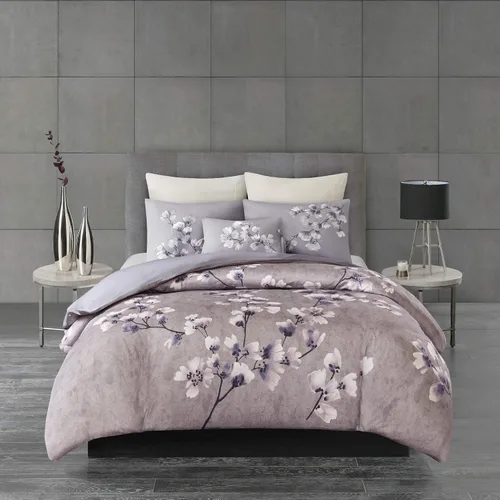Vista 3 de N Natori Sakura - Almohada decorativa oblonga de algodón bordada, 12 x 20 pulgadas, 12 x 20 pulgadas