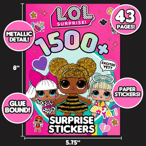 Vista 6 de L.O.L. Surprise! Más de 1500 pegatinas sorpresa de Horizon Group USA