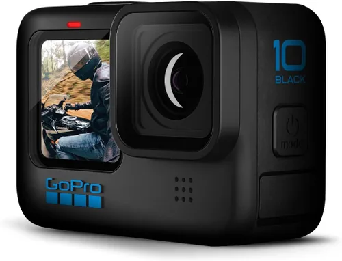 Vista 2 de GoPro HERO10 Black - Cámara de acción impermeable con LCD frontal y pantallas traseras táctiles, video Ultra HD 5.3K60, fotos de 23 MP, transmisión