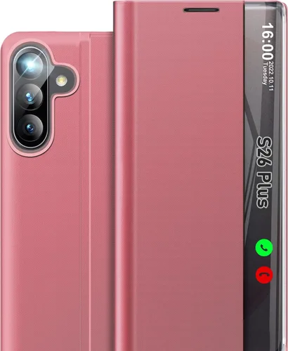 Vista 42 de Funda de teléfono para Samsung Galaxy A16 5G, Clear View Window Funda delgada de lujo para teléfono Galaxy A16 con soporte, funda protectora