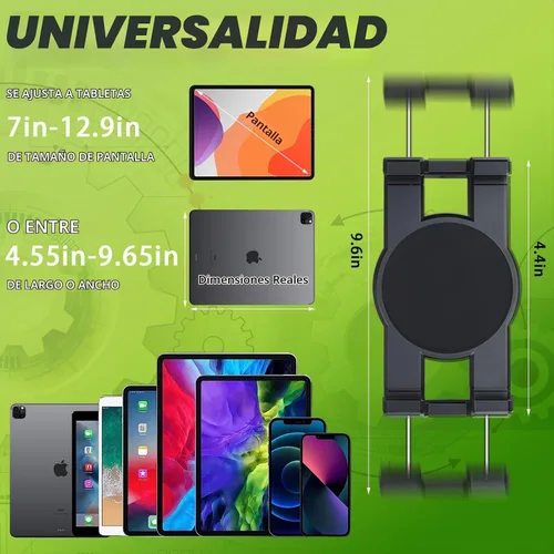 Vista 2 de Soporte de metal para tablet para coche, camión, vehículo