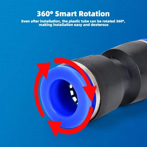 Vista 6 de 40 piezas de accesorios de manguera de aire de conexión rápida de 5/32 1/4 5/16 3/8 1/2 pulgadas Kit de accesorios de conexión neumática