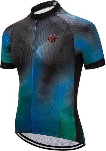 Vista 142 de Weimostar Hombre Ciclismo Jersey Manga Corta Bicicleta Ropa Multicolor Diamante