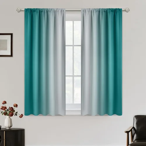 Vista 28 de SimpleHome Cortinas Pequeñas Negras Impermeables con Bolsillo para Barra Suave para Cocina, Cortinas Impermeables con Bolsillo para Barra