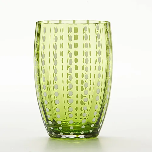 Vista 11 de Zafferano Perle - Vaso de cristal ámbar de 11 oz (juego de 2)