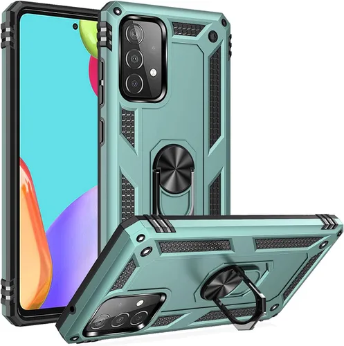 Vista 7 de ADDIT Funda A52 para Samsung Galaxy A52, con anillo de soporte, soporte ajustable, grado militar, protección resistente, a prueba de golpes, Oro Rosa