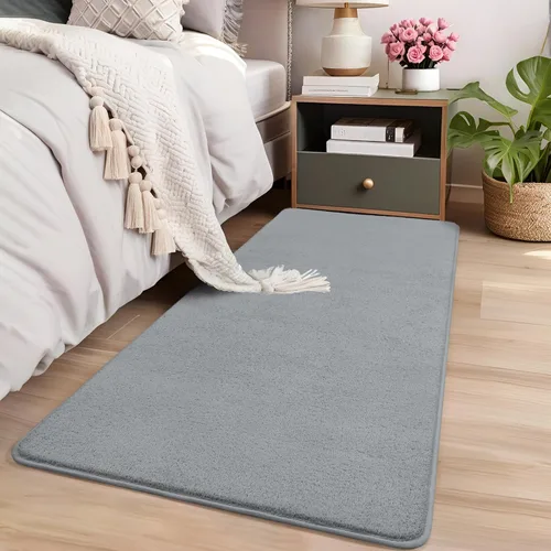 Vista 16 de AROGAN Alfombra Shag de Pasillo de 2 x 4 pies para pasillos, alfombras lavables con espuma viscoelástica para dormitorio, entrada
