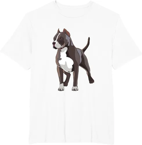 Vista 42 de American Bully Dog Holder Illustration for Dog Lovers T-Shirt Negro