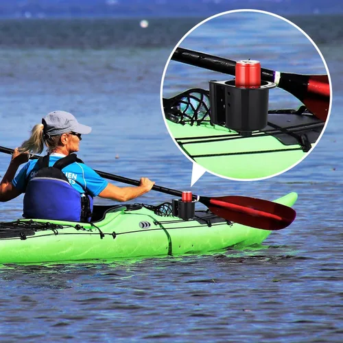 Vista 7 de Hoolerry 2 soportes multifuncionales para tazas de kayak, botella de bebida, soporte para teléfono y herramientas de pesca, accesorios de pesca