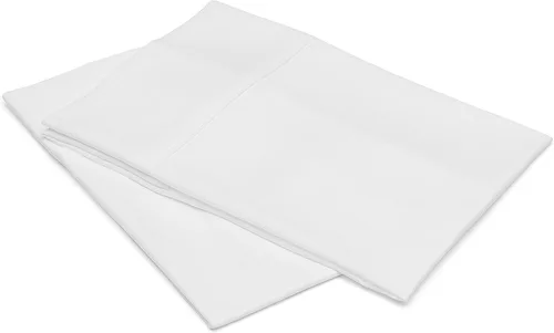 Vista 2 de Amazon Basics Juego de 2 Fundas de Almohada King - Microfibra Ligera, Súper Suave de Fácil Cuidado, Blanco Brillante, 40" L x 20" A, Almohadas No