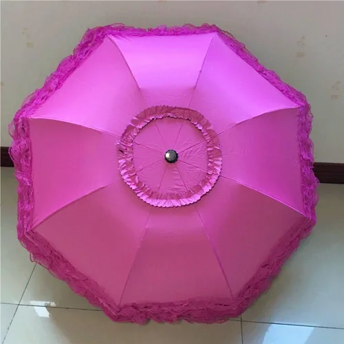 Vista 16 de Honeystore Paraguas plegable a prueba de rayos ultravioleta Princess Lace Parasol con cúpula anti-UV