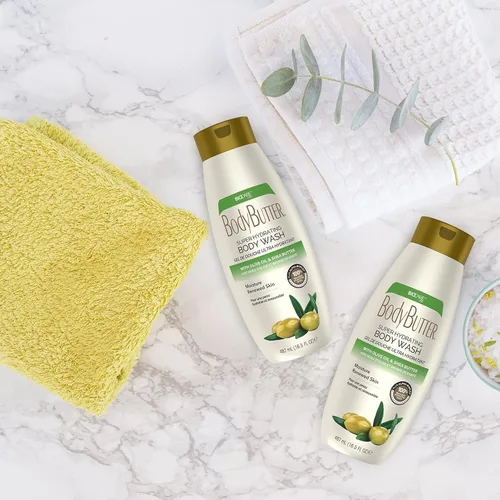 Vista 7 de Biocare Gel de baño súper hidratante con aceite de oliva y manteca de karité sin sulfato - 16.5 oz