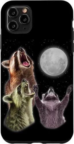 Vista 13 de Funda para iPhone 16 3 mapache luna aullando divertido mapache animal amante zoólogo