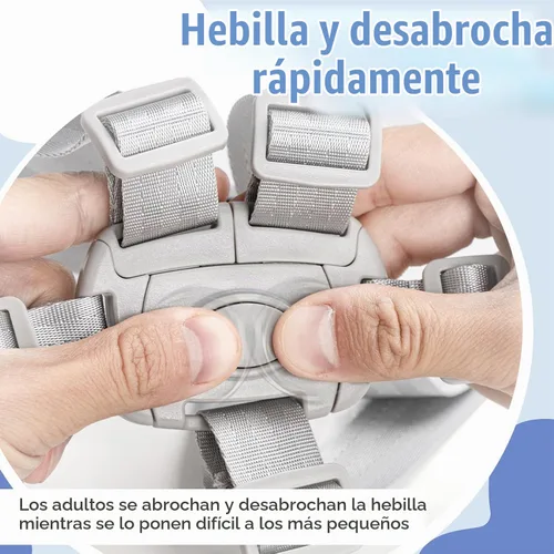 Vista 5 de Cinturón de seguridad de 5 puntos para bebés y niños, correas de repuesto universales ajustables para silla de bebé, material resistente y cómodo