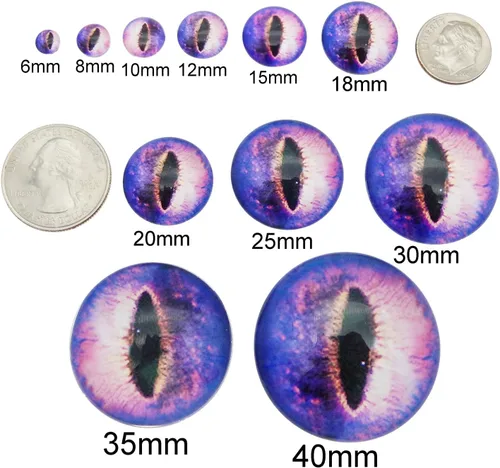 Vista 4 de juliewang Wholesale en bulk Assorted Ojo de dragón Cubiertos Cabochons de vidrio redondas para hacer Muñeca y la joyería Configuración