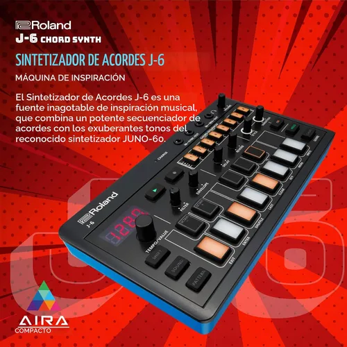 Vista 7 de Roland Paquete de máquinas de música portátiles AIRA Compact J-6 y T-8 JUNO Synth & TR Drums