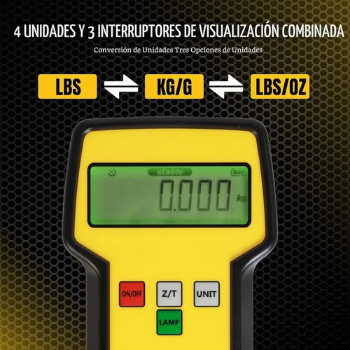 Vista 2 de Báscula de refrigerante de 110 libras HVAC Freón Escala electrónica de carga de refrigerante de alta precisión con estuche portátil para tanques