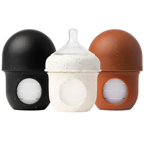 Vista 11 de Boon Nursh Bottles - Los biberones de silicona ayudan a aliviar los Azul