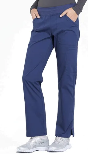 Vista 8 de Pantalones quirúrgicos Workwear Professionals para mujer, pantalón cargo sin cierre, elástico suave, WW170 Azul marino