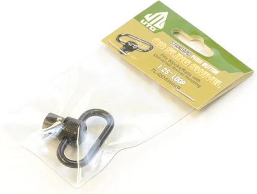 Vista 5 de UTG Standard Duty Pulsador QD Sling Swivel, 1.25" Loop Negro