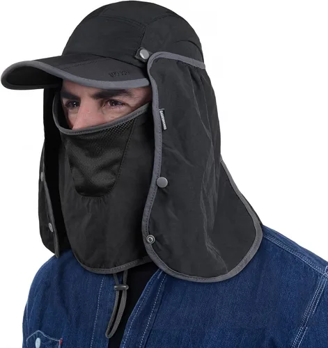 Vista 9 de GADIEMKENSD Sombrero de pesca plegable UPF 50+ 360 para exteriores