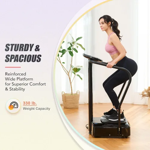 Vista 8 de Plataforma vibratoria de cuerpo entero Pinty 2000 W con reproductor de mp3 (Negro).