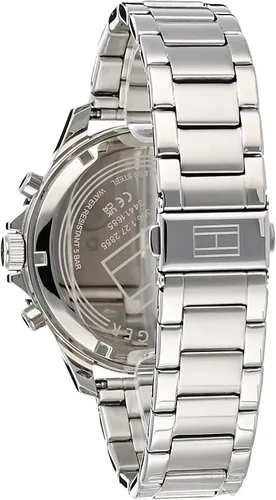 Vista 2 de Tommy Hilfiger Reloj analógico de cuarzo multifunción para hombre con pulsera de silicona o acero inoxidable