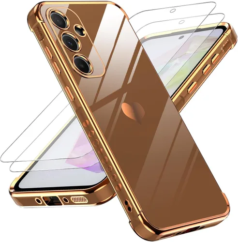 Vista 84 de LeYi Funda para Motorola-G 2025: Love Heart Plating Luxury, Negro
