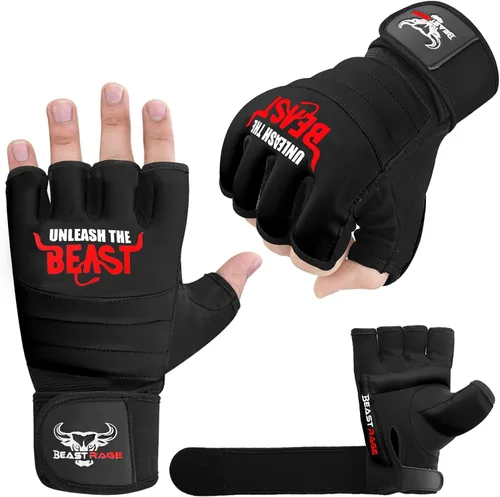 Vista 4 de BEAST RAGE Guantes de Taekwondo Karate para Hombres y Mujeres, Guantes de Entrenamiento de Boxeo MMA Kickboxing Sparring Artes Marciales Guantes