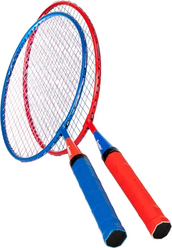 Vista 7 de Franklin Sports Juego de raqueta de bádminton - Smashminton, de gran tamaño, conjunto juvenil para 2 jugadores con pájaros para niños