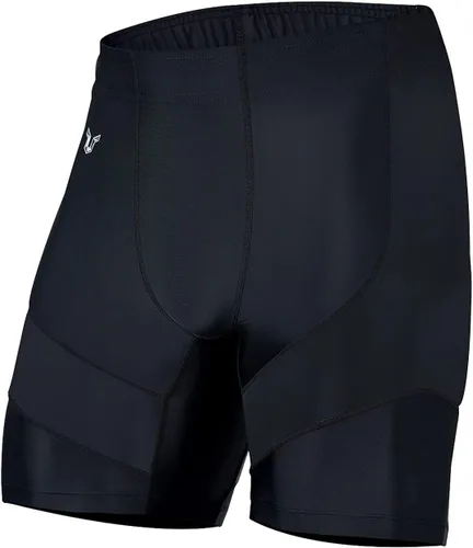 Vista 5 de HUGE SPORTS Pantalones cortos de natación de compresión para hombre, traje de baño activo fresco y seco, pantalones cortos de entrenamiento, mallas