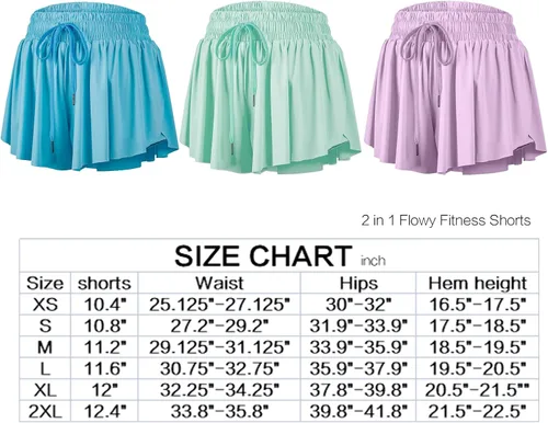 Vista 2 de Leftear Pantalones cortos fluidos para mujer, gimnasio, yoga, entrenamiento, correr, tenis, faldas de elastano, ropa linda, casual, verano, paquete