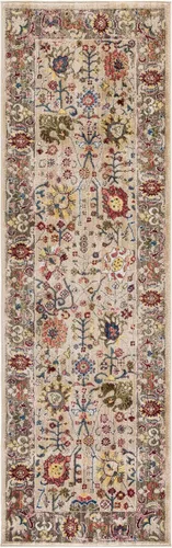 Vista 17 de SAFAVIEH Kashan Collection - Alfombra de área de 2 x 3 pies, color beige y gris pardo, diseño oriental tradicional, no desprende pelusa y de fácil