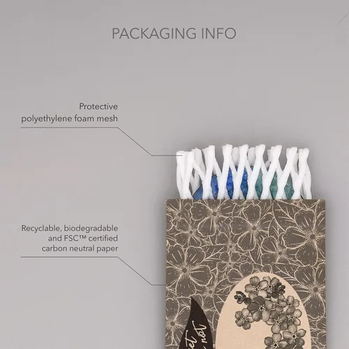 Vista 5 de Jabonera pequeña Forget Me Not, vidrio fundido, 4.5 x 3 pulgadas, forma ovalada (colección de platos)