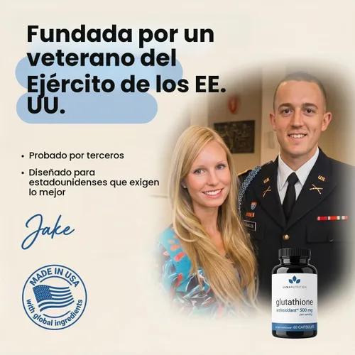 Vista 2 de Luma Nutrition Suplemento premium de glutatión - 500 mg - L-glutatión - Soporte antioxidante - Reducido - Soporte hepático - 60 cápsulas