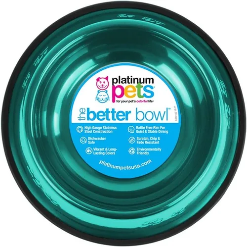 Vista 9 de Platinum Pets - tazón de acero inoxidable para gatos y perros que no se vuelca