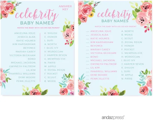 Vista 8 de Andaz Press Pink Roses English Tea Party Tea Party Colección Baby Shower Advice for the Mommy to Be Tarjetas, paquete de 20, actividades