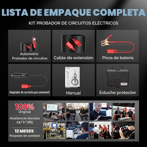 Vista 8 de Autel, medidor de sistema eléctrico PowerScan Ps100, medidor de circuito de Ps 100