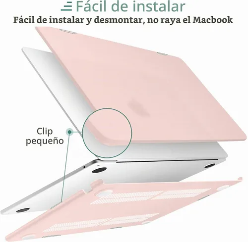 Vista 3 de TWOLSKOO Compatible con funda para MacBook Air M4 de 15 pulgadas versión 2025-2023 M4 A3241 M3 A3114 M2 A2941, carcasa rígida de plástico y Tiza