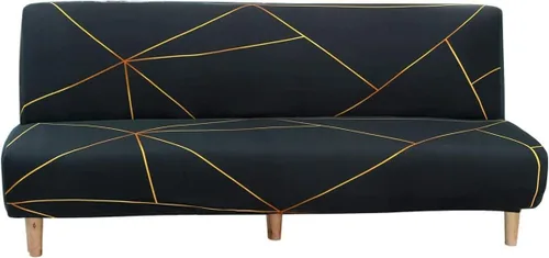 Vista 6 de ele ELEOPTION Funda para sofá cama sin brazos, elástica, funda para futón plegable, fundas para sofá cama de tamaño completo, protector de muebles
