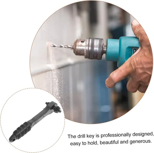 Vista 4 de Herramienta de llave de portabrocas 2 en 1 Llave de trinquete para un fácil ajuste manual