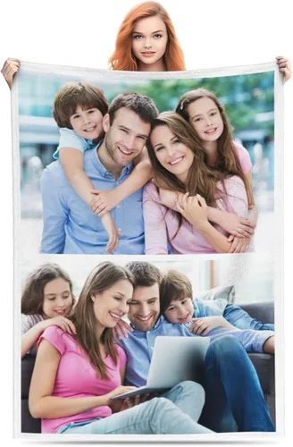 Vista 22 de Manta personalizada con fotos, texto, manta personalizada de franela para regalos de cumpleaños de adultos y niños, bodas, Navidad, Halloween, Día