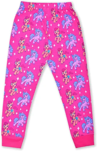 Vista 5 de My Little Pony Moonbow and Sunny Girls Long Sleeve Shirt and Jogger Set for Little and Big Kids PinkWhite