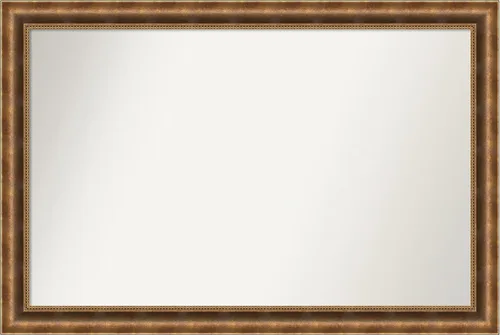 Vista 971 de Amanti Art Espejo de pared personalizado no biselado (25 x 25 pulgadas), marco de bronce acentuado, varios tamaños personalizados, espejo de baño
