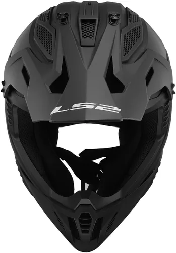 Vista 4 de LS2 Helmets Gate II - Casco integral para motocicleta MX Negro mate