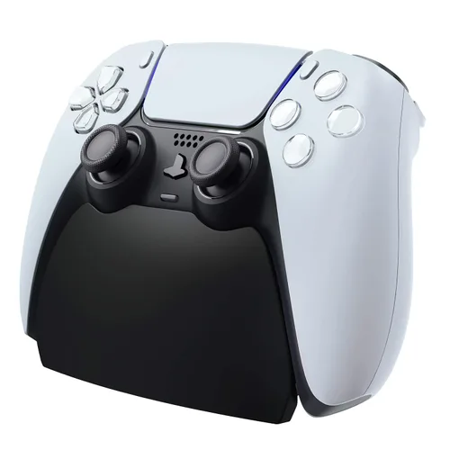 Vista 7 de PlayVital Solid Black Controller Display Stand for ps5, Gamepad Accessories Desk Holder for ps5 Controller with Rubber Pads