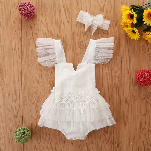 Vista 35 de IDOPIP Conjunto de ropa de 1er cumpleaños para niñas con estampado floral, estilo bohemio, con encaje, tutú y diadema de princesa