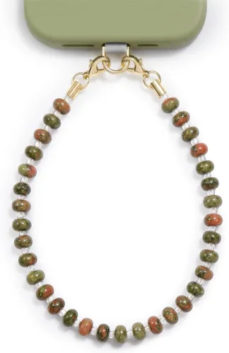 Vista 13 de Dije de piedra natural para teléfono, correa de muñeca de teléfono curativa con cuentas, cordón de cadena para teléfono celular hecho a mano