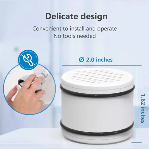Vista 4 de Waterspecialist WHR-140 - Cartucho de repuesto para filtro de ducha Culligan® WHR-140, WSH-C125, ISH-100, HSH-C135, filtro de agua para cabezal